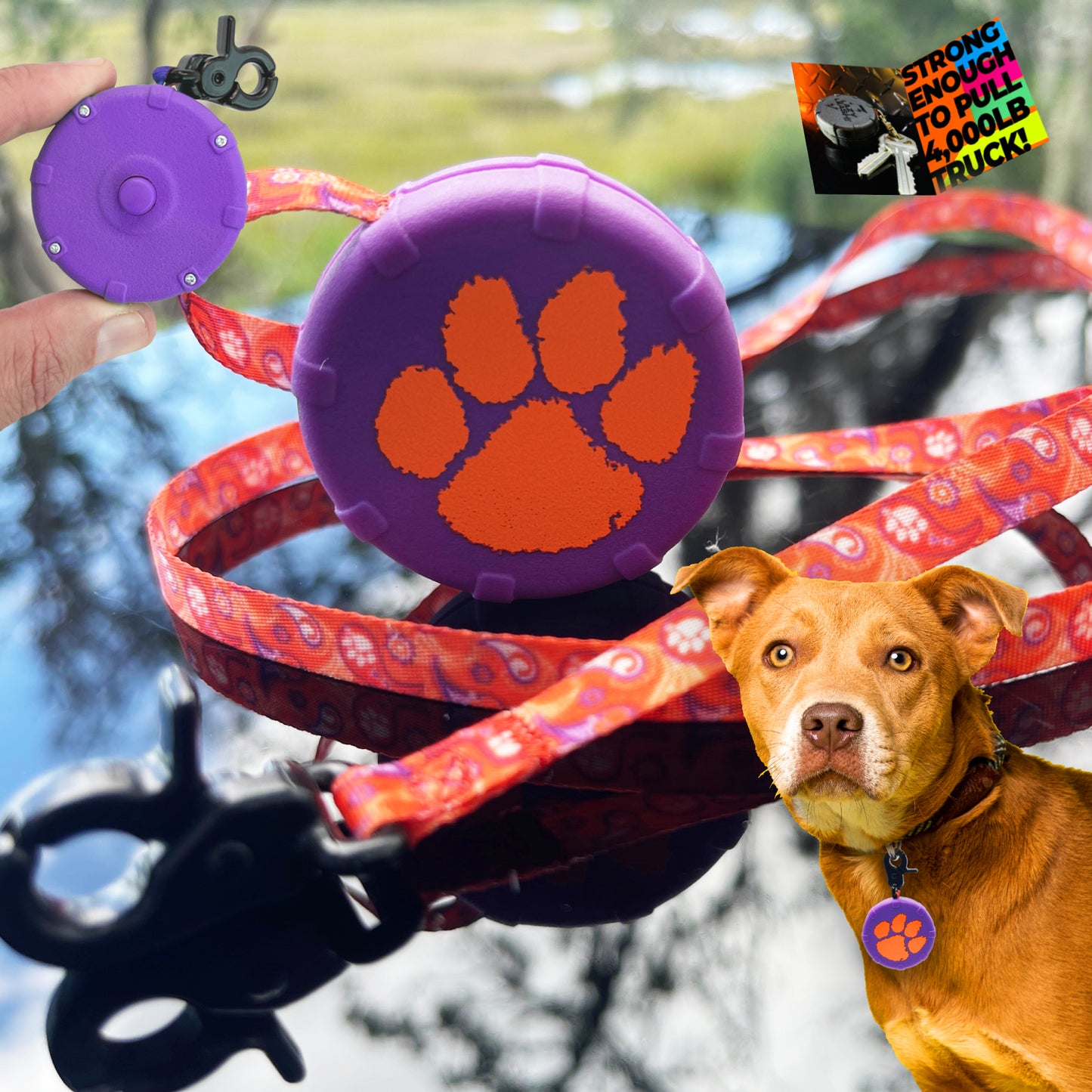 Pocket-Size Leash Strong Enough to Tow 4,000LB Truck! Lightweight, Heavy-Duty, Clip-On Design ⚡️