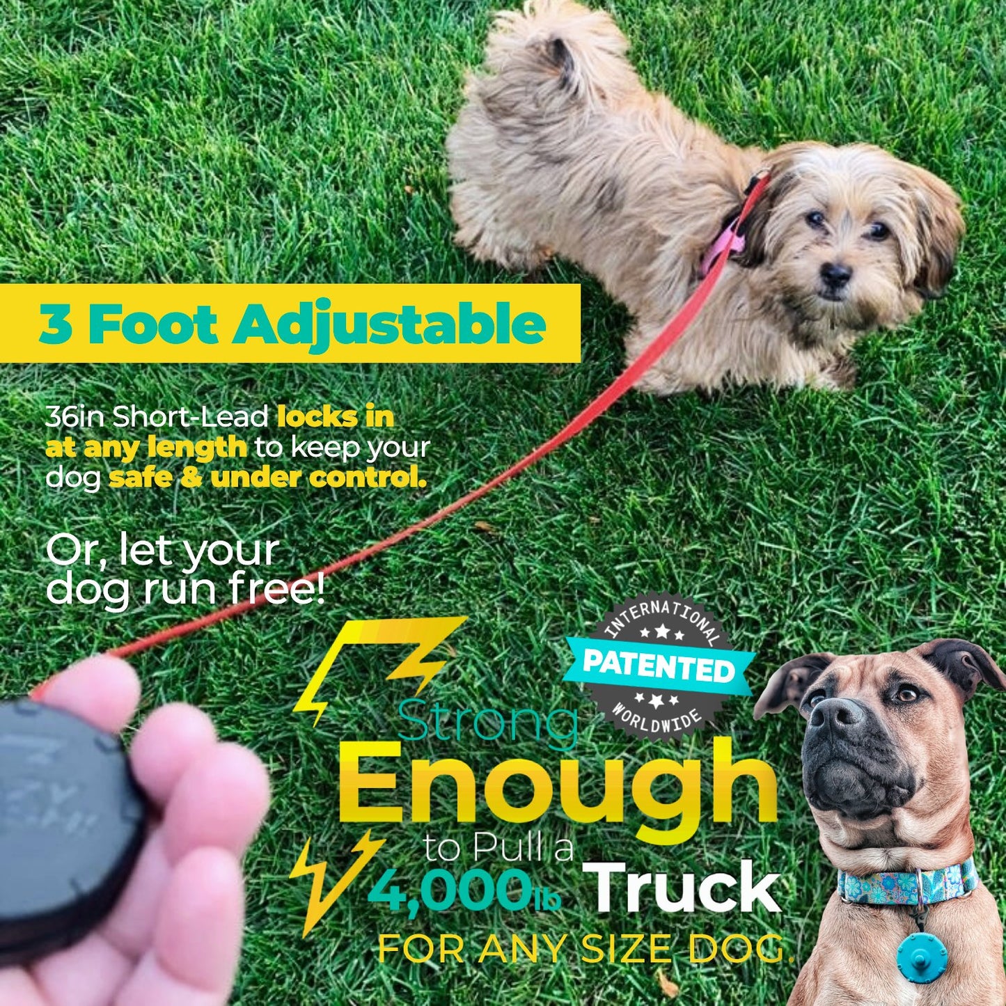 Pocket-Size Leash Strong Enough to Tow 4,000LB Truck! Lightweight, Heavy-Duty, Clip-On Design ⚡️