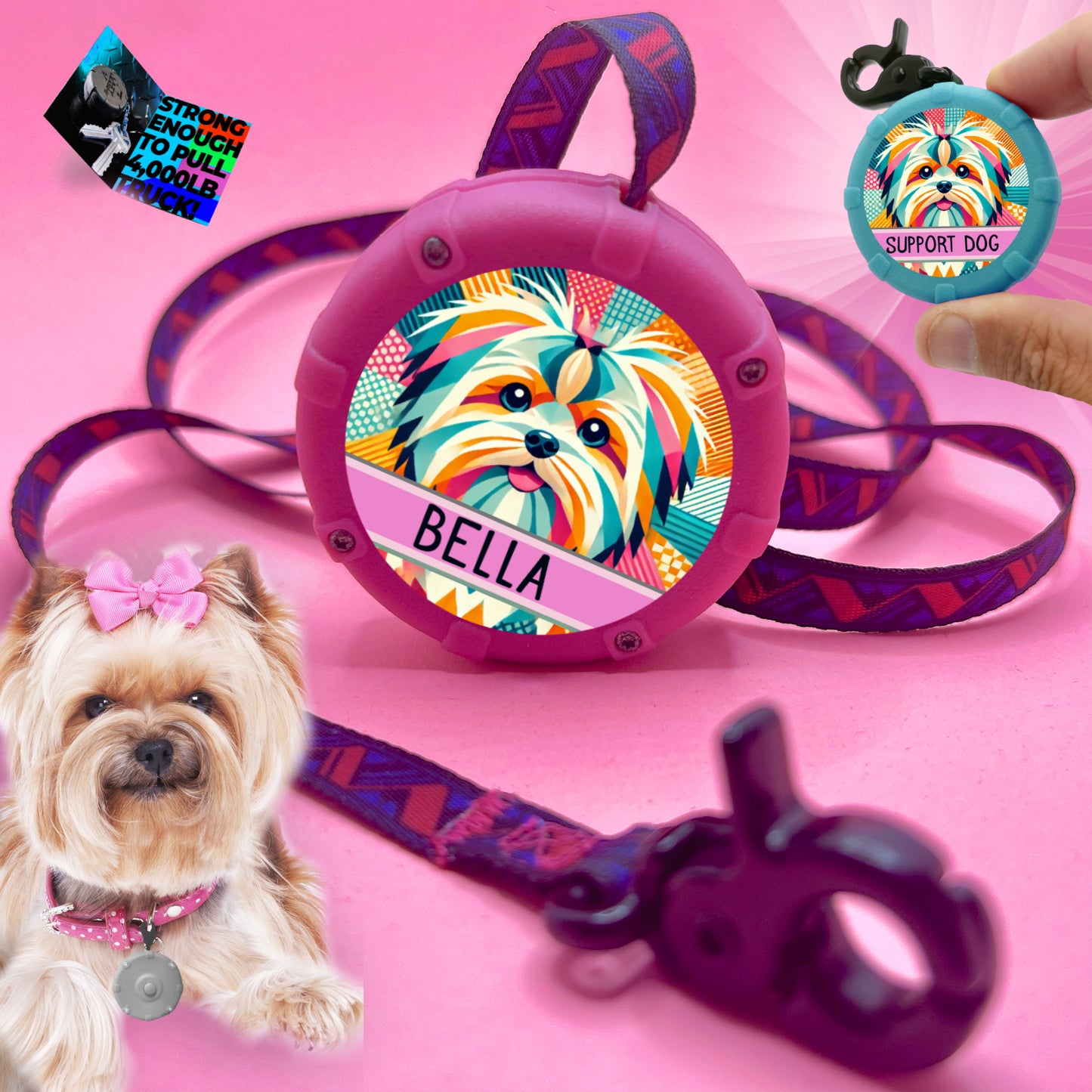 Customized Mini Dog Leash! Personalized for Dog Lovers – Multiple Breeds & Colors